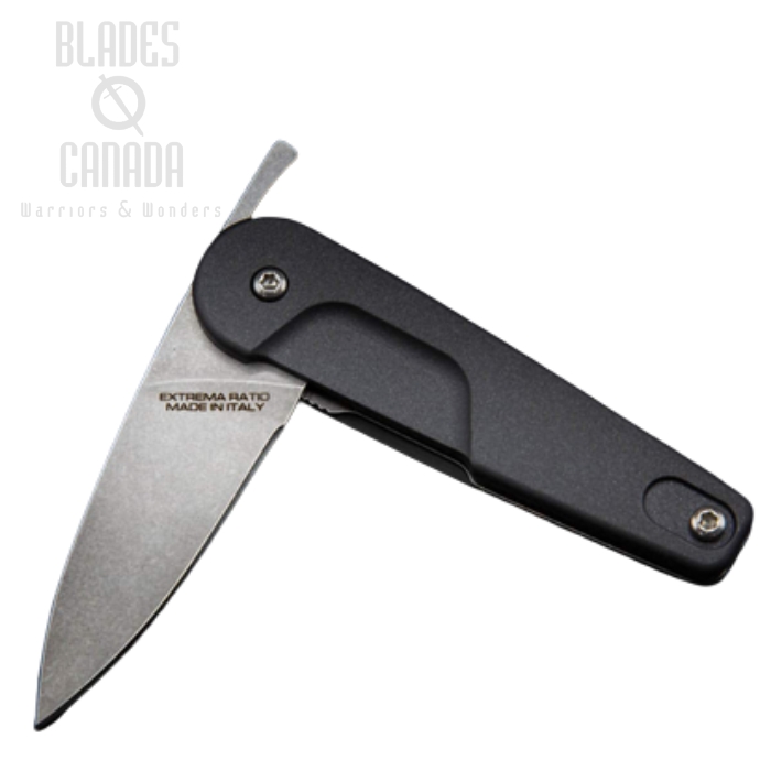Extrema Ratio BD0 R Flipper Folding Knife, N690 Stonewash, Nylon Wolf Grey Handle